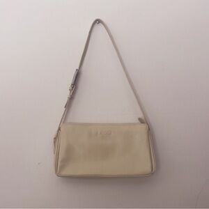 Vintage Leather Cream Shoulder Bag